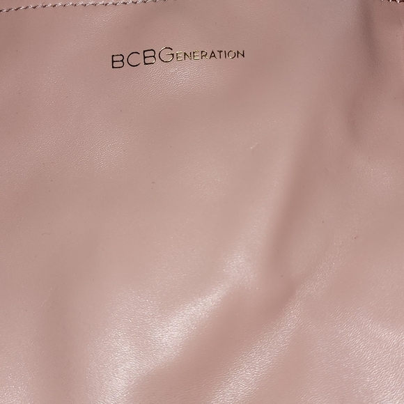 BCBGENERATION Pastel Pink Tote Bag Handbag Purse Barbiecore PU Straps Travel - Picture 3 of 6